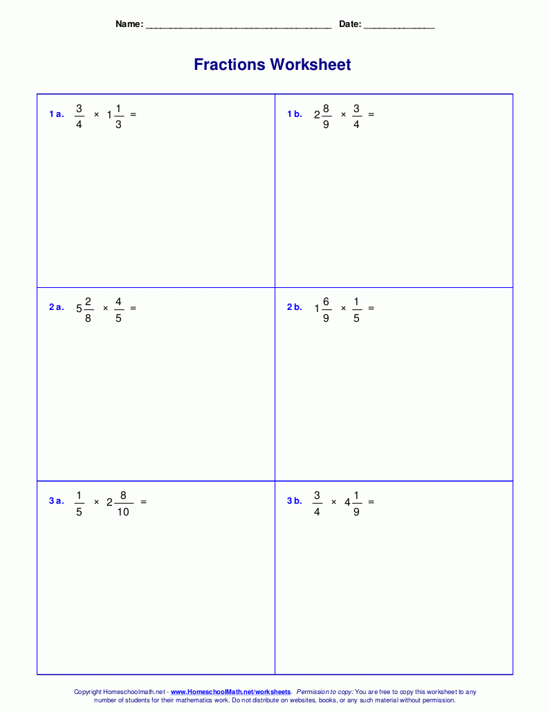 Worksheets For Fraction Multiplication throughout Fraction and Whole Number Multiplication Worksheet