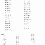 Zach'S Blog: Adding And Subtracting Integers With Integers Addition Subtraction Multiplication Division Worksheet